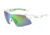 Bolle Vortex Single Vision Prescription Sunglasses, Green Edge Shiny White Frame-11733SV