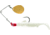 Bomber Drumbeater Spinnerbait, 1/4oz, Red/Pearl Silver Fluoriscent, BSWDB219