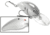 Bomber Model 7A Crankbait, 2 5/8in, 1/2oz, White, B07A01