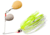 Booyah Blade Single Colorado Spinnerbait, 1/2oz, White/Chartreuse, BYBC12616