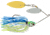Booyah Covert Finesse Spinnerbait, Double Willow Blade, 1/2oz, 4in, Wht/Chart/Blue, BYCVF12NGW730