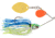 Booyah Covert Finesse Spinnerbait, Gold Oklahoma Orange Colorado Blade, 1/2oz, 4in, Wht/Chart/Blue, BYCVF12OCGOK730
