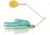Booyah J.C. Covert Spinnerbait, 3/8oz, G Col Wt/Chart/Blue, BYCVS38GC730