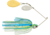 Booyah J.C. Covert Spinnerbait, 3/8oz, N/G Ind Wt/Chart/Blue, BYCVS38NGI730