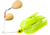 Booyah Double Colorado Spinnerbait, 3/8oz, Chartreuse, BYBCC38617