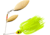Booyah Double Willow Spinnerbait, 3/8oz, Chartreuse, BYBW38617