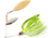 Booyah Double Willow Spinnerbait, 3/8oz, Chart White Shad, BYBW38646