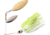 Booyah Double Willow Spinnerbait, 3/8oz, White Chartreuse, BYBW38616