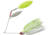 Booyah Glow Blade Willow Spinnerbait, 3/8oz, Ch Pearl Wht/Wht Cht, BYGBW38616