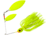Booyah Glow Blade Willow Spinnerbait, 3/8oz, Chartreuse Chartreuse, BYGBW38617