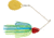 Booyah J.C. Covert Spinnerbait, 3/4oz, G Col Blue Chart/Rd Hd, BYCVS34GC725