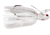 Booyah Melee Jig, 1/2 oz, 3.25 in, White/Silver Blade, BYMLE1272