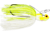 Booyah Melee Jig, 3/8 oz, 3/8 oz, 3.25 in, White Chartreuse/Silver Blad, BYMLE3873