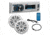 Boss Audio Marine Single Din Media Receiver with Bluetooth and Pair of 6.5in Speakers, Antenna and Aux, White MCK632WB6