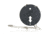 Boston Leather Circle Badge Holder, w/Chain, Black, 5841C-1