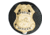 Boston Leather Round Clip-on Holder With Snap - 5841