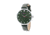 Boum Perle Leather-Band Watch, Silver/Green, BOUBM5103