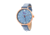 Boum Perle Leather-Band Watch, Rose Gold/Powder Blue, BOUBM5104