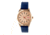 Boum Energie Leather-Band Watch, Gold/Blue, Standard BOUBM4506