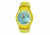 Boum Originaire Leather-Band Watch w/Fringed Sheath, Yellow, Standard BOUBM4002