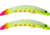 Brads Super Bait Casting/Trolling Lure, Rolling Swivel And Scent Pad, Candy Corn, 4in, #2 Treble, 2/Pack, TPSB-40