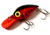 Brads Wiggler Crankbait, Floating/Sinking, Fluorescent Red with Black Herringbone, 3in, 3/8oz, BW-17