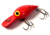 Brads Wiggler Crankbait, Floating/Sinking, Fluorescent Red with Silver Flakes, 3in, 3/8oz, BW-09