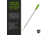 Breakthrough Clean Technologies Carbon Fiber Cleaning Rod with Rotating, Ergonomic Aluminum Handle, 7mm, 45in Length, Black/Green, BT-CFRR-S45