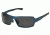 Breed Cosmos Sunglasses, Blue Titanium Frame, Black Lens BSG013BL