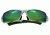 Breed Cosmos Sunglasses, Silver Titanium Frame, Blue-Green Lens BSG013SR
