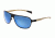 Sunglasses Atmosphere 004BK, Black Titanium Frame, Blue Mirror Lens