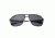 Sunglasses Concorde 001SR, Silver Titanium Frame, Black Lens