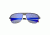 Sunglasses Hardwell 007SR, Silver Titanium Frame, Purple Mirror Lens