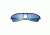 Sunglasses Taurus 005BK, Black Titanium Frame, Blue Mirror Lens