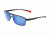 Sunglasses Taurus 005BK, Black Titanium Frame, Blue Mirror Lens