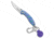Brighten Blades Brighten Blades HAPPY Keychain Frame Lock Knife Paisley Aluminum 1.7" Satin, Blue/Purple, Stainless Steel, adult, BHQ-138650