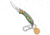Brighten Blades Brighten Blades LAUGH Keychain Frame Lock Knife Aluminum 1.7" Satin, Blue/Orange/White, Stainless Steel, adult, BHQ-138649