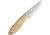Brisa Bobtail 80 Birch Fixed Blade Knife, 6.75in Overall, 3in Satin 12C27 Sandvik SS Drop Point, Curly Birch Handle, Scandi Grind Blade, Leather And Reindeer Antler Lanyard, Brown Leather Belt Sheath, 9950
