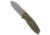 BRNLY SQD-2 Folding Knife, 2.875in, Bohler M390 Stainless Steel, Spear Point Blade, Titanium, G-10, OD Green Handle, OD Green/Gray, 7.00 inch, BHQ-178718