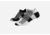 Brooks Ghost Midweight Running Socks, Pack of 2, Black/Oxford&amp;White/Black, Large 741543-Black/Oxford&amp;white/black-L