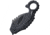 Brous Blades Enforcer Linerlock Acid Stonew Folding Knife, 2.75in Acid Washed Finish SS Karambit Blade, Black Sculpted Polymer Handle, Finger Ring, Pocket Clip, Extended Tang, BRBM001A
