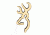 Browning Decal, 3D Bmark, 6 inch Gold
