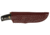 Browning Buckmark Hunter Fixed Blade Knife, 3.125in, 8Cr13MoV, Drop Point, Zebra/Ebony Wood Handle, Split Grain Leather, 3220271