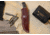 Browning Buckmark Hunter Fixed Blade Knife, 3.125in, 8Cr13MoV, Drop Point, Zebra/Ebony Wood Handle, Split Grain Leather, 3220271