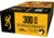 Browning BXC .300 Winchester Short Magnum 185 grain Controlled Expansion Terminal Tip Nickel Plated Brass Cased Centerfire Rifle Ammo, 20 Rounds, B192230001