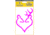 Browning Decal, 6in Pink Buckheart, Pink BDE1211