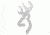 Browning Decal,Faline Spangle 6in. Silver 3922220659
