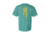 Mens Graphic Pigment Solid Buckmark Short Sleeve T-Shirt, Seafoam