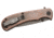 Browning Rivet Folder 3in Knife, Drop Point, D2 Steel Blade, Laminate Handle, Copper, 3220473