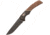 Browning Hunter Fixed Blade Knife - Box, 3.5in, 440-C, Drop Point, Wood Handle, Split Grain Leather, 3220395B